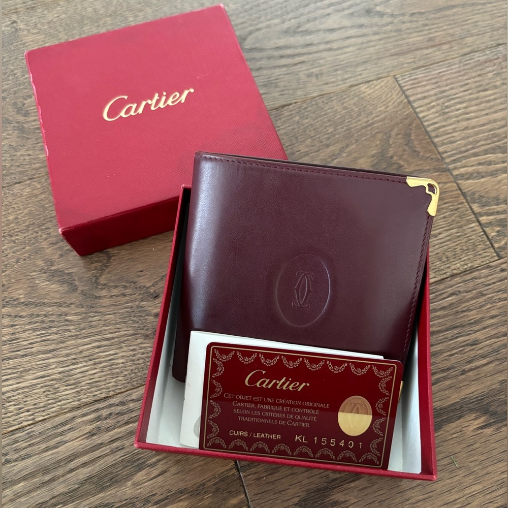 Cartier Vintage Men Bifold Wallet
